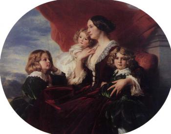 弗朗玆 夏維爾 溫特哈特 Elzbieta Branicka Countess Krasinka and her Children